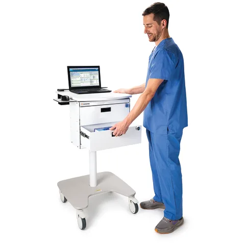 Marketlab-108203 Insight® Mobile Laptop Cart with Storage • 24"W x 25"L x 32"H, 1/ea