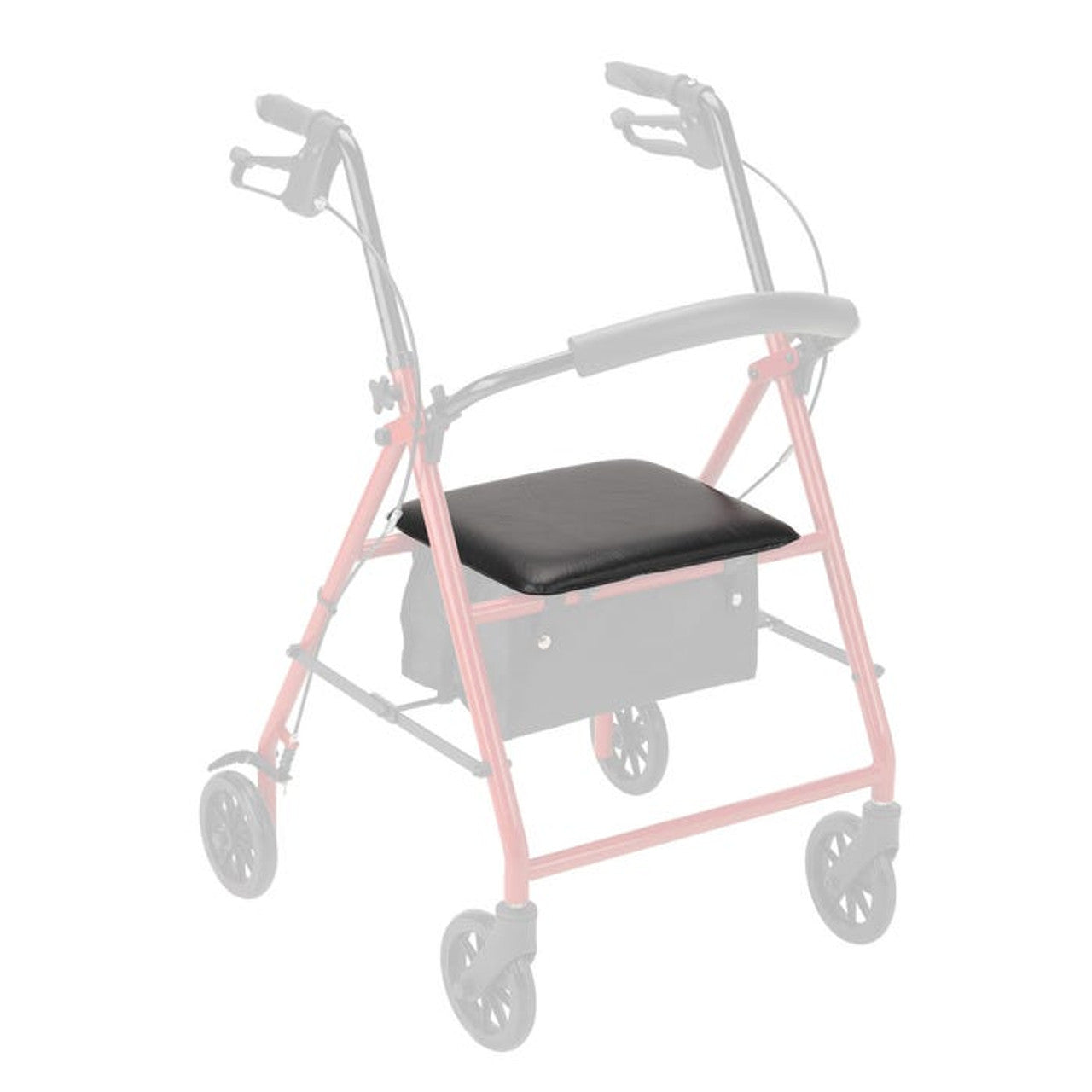 Dynarex-RPRL-10SB HD Rollator Padded Seat Black, 1