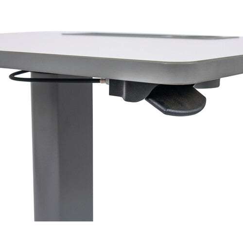 Luxor-STUDENT P TILT Pneumatic Adjustable Height Flip Top Student Nesting Desk Gray (28" x 21")