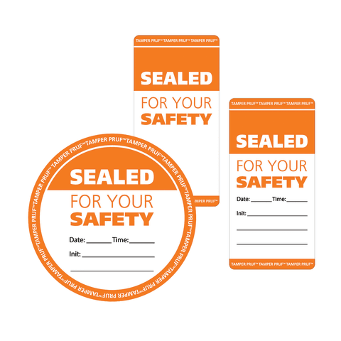 Marketlab-110004-WH Tamper Evident Sealed for Your Safety Labels, 500/pk