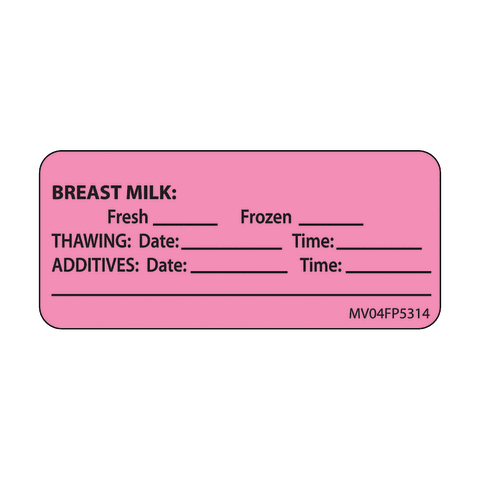 Marketlab-110954-17 Breast Milk Information Label, 420/pk