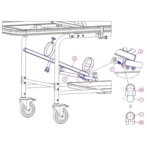 Newmatic Medical/Marketlab-11248 MR Transport Gurney O2 Holder, 1/ea