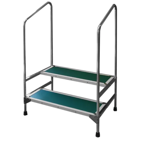 Newmatic Medical/Marketlab-11490 Double Step Stool with 41"H Hand Rails, 1/ea