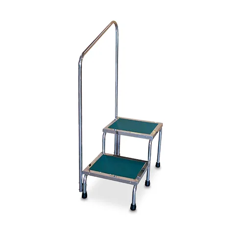 Newmatic Medical/Marketlab-11553 Narrow Double Step Stool, With 41"H Handle, 1/ea