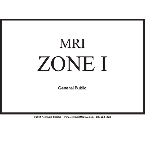 Newmatic Medical/Marketlab MRI Zone Signs