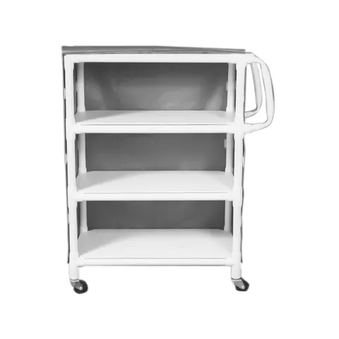 Newmatic Medical/Marketlab 3-Shelf Linen Cart with Mesh or Vinyl Cover