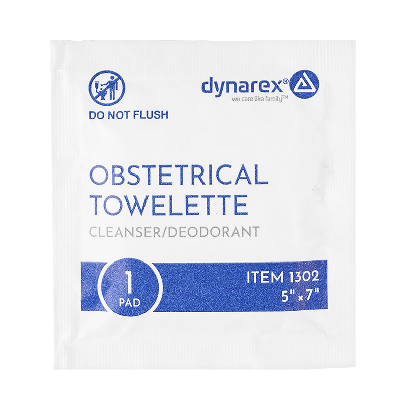 Dynarex-1302 Obstetrical Towelettes 5" x 7" (100/BX 10BX/CS)