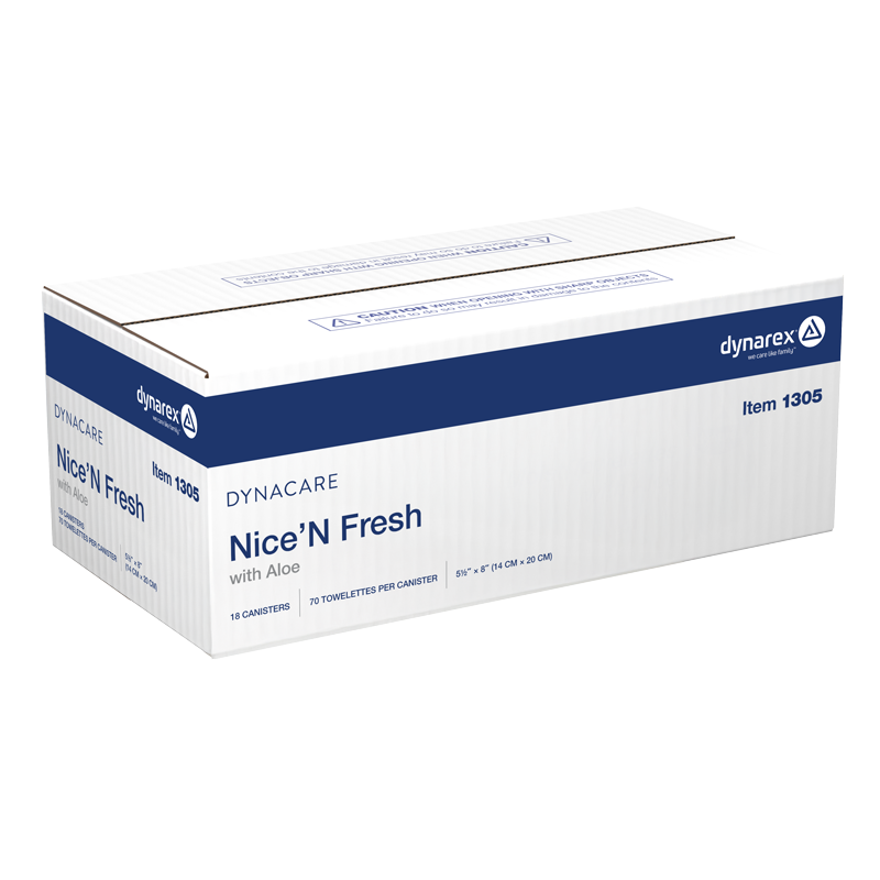 Dynarex-1305 Nice'n Fresh Towelettes 5.5" x 8" (70 twls/cn 18 cns/cs)