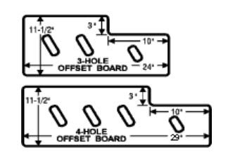 Therafin-31652-Transfer Board, Superslide, Offset, 24" w/ 3 Holes