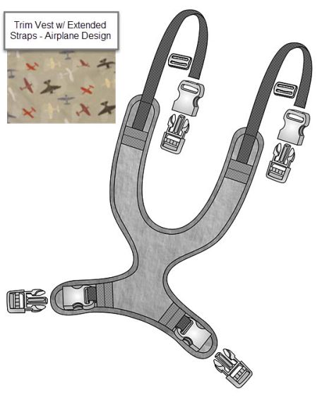 Therafin Therasleeves for Extended Strap Vest, Airplanes, Trim