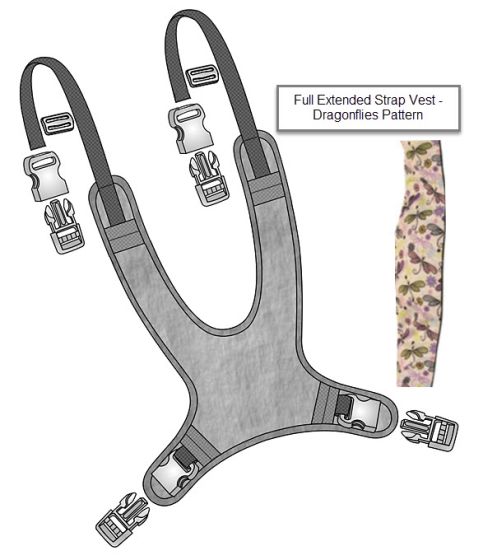 Therafin Therasleeves for Extended Strap Vest, Dragonflies, Full