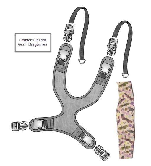 Therafin Therasleeves for Vest, Comfortfit, Trim Dragonflies