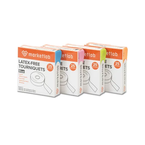 Marketlab Latex-Free Tourniquets in Dispenser Box