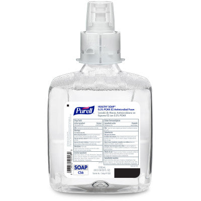 Gojo-6582-02 Healthy Soap® 0.5% PCMX Antimicrobial Foam Handwash, Food Processing, 1200mL, Clear (2/cs)