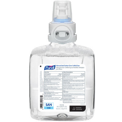 Gojo-7851-02 Hand Sanitizer Refill, Foam, 1200mL, Fragrance-Free, CS8, Clear (2/cs)
