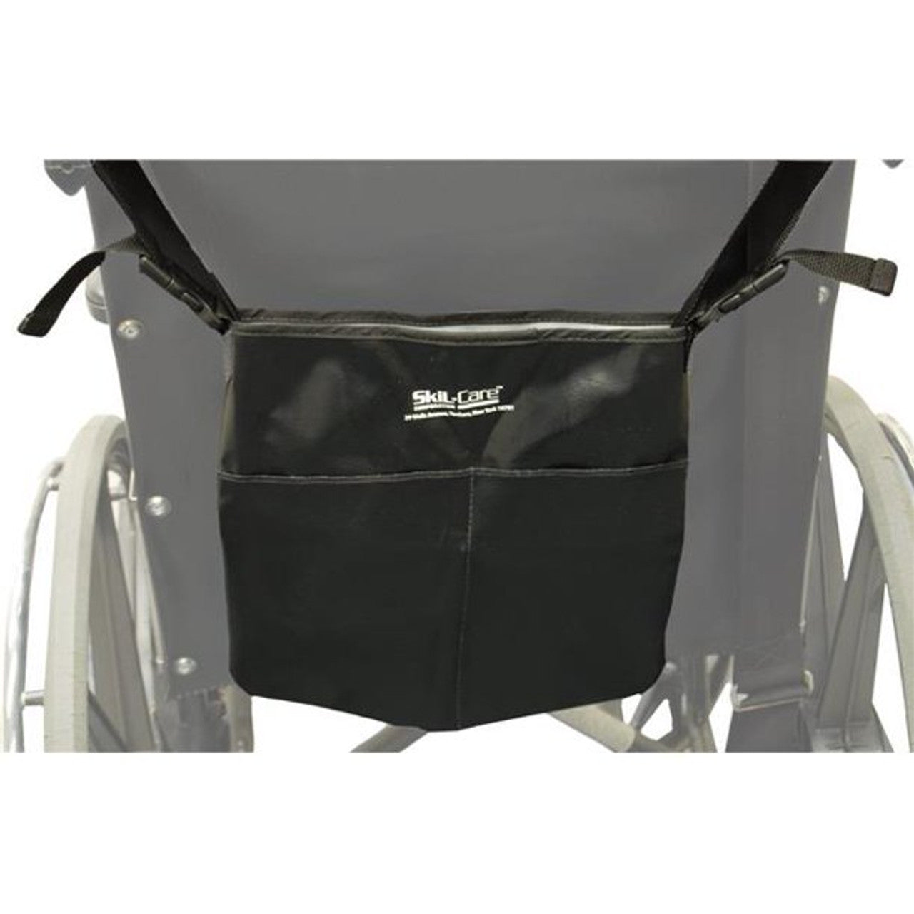 Skil Care-707010-Bolsa de almacenamiento de 3 bolsillos para silla de ruedas