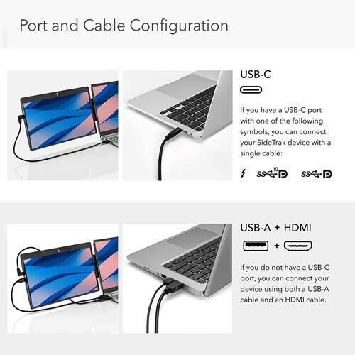 Luxor SideTrak Swivel HD Attachable Portable Monitor