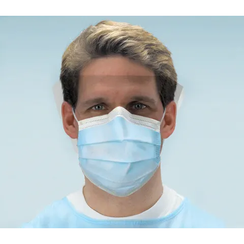 Marketlab-14192-BL IsoFluid® Earloop Face Mask, FogFree® With Splash Shield, 25/pk