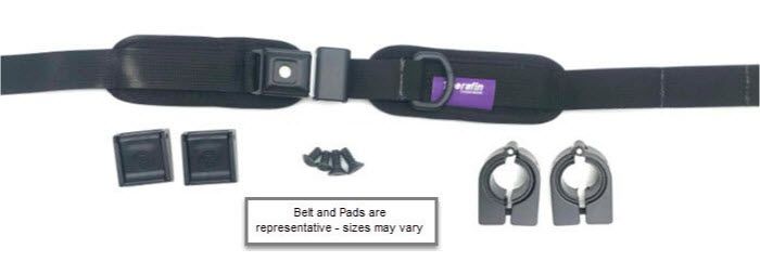 Therafin Belt, 2" Single Pull, PB Security Buckle, 9.25Lx3H Pads
