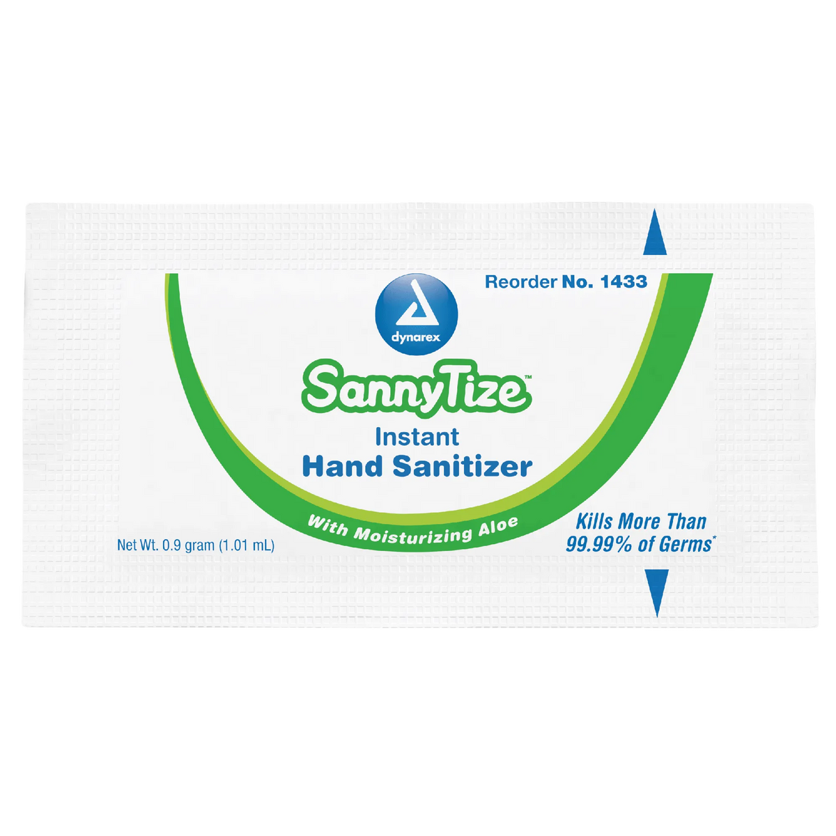 Dynarex-1433UB-10 Hand Sanitizer 0.9g packet (10/Bx, 100 bxs/Cs)