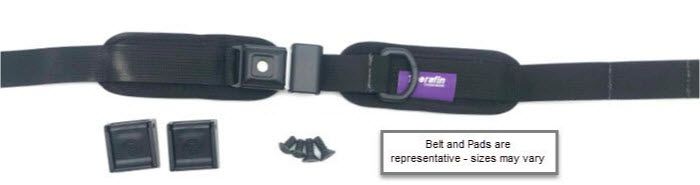 Therafin Belt, 2" Single Pull, PB Security Buckle, 11.25Lx3H Pads
