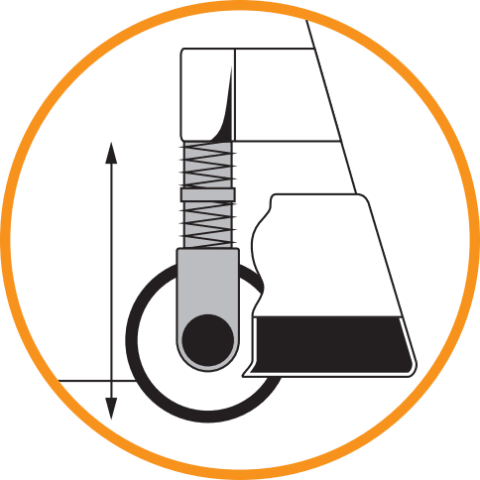 Marketlab Kik-Step® Rolling Step Stool