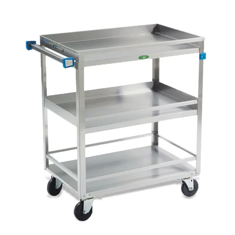 Marketlab-14435 Medium Duty Stainless Steel Carts with Guard Rails, 1/ea