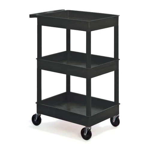 Marketlab Luxor Plastic Utility Cart with Three Tubs