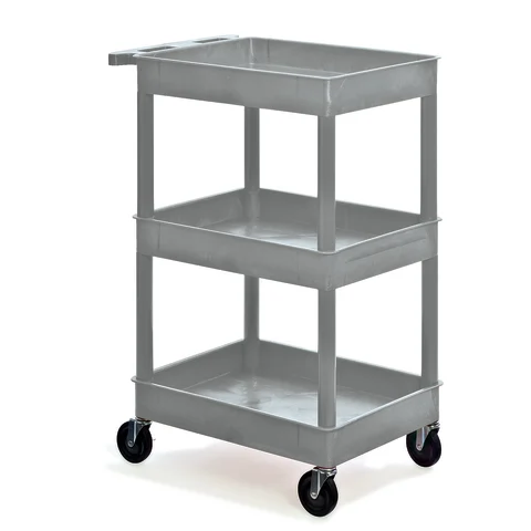 Marketlab Luxor Plastic Utility Cart with Three Tubs