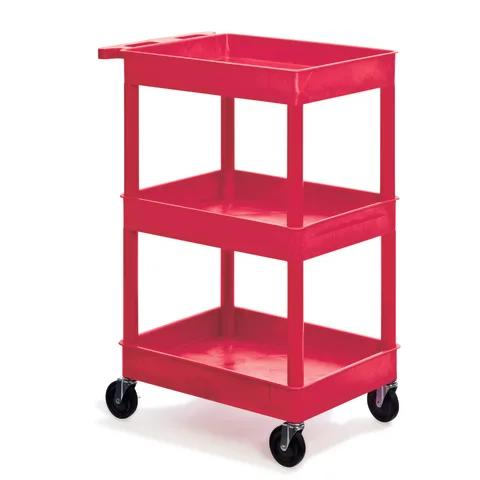 Marketlab Luxor Plastic Utility Cart with Three Tubs