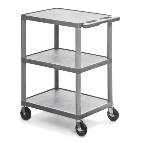 Marketlab Luxor Plastic Utility Cart with Three Shelves