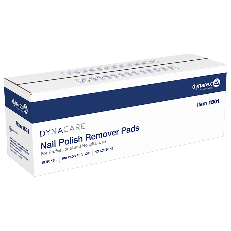 Dynarex-1501 Nail Polish Remover Pads No Acetone (100/Box 10Box/CS)