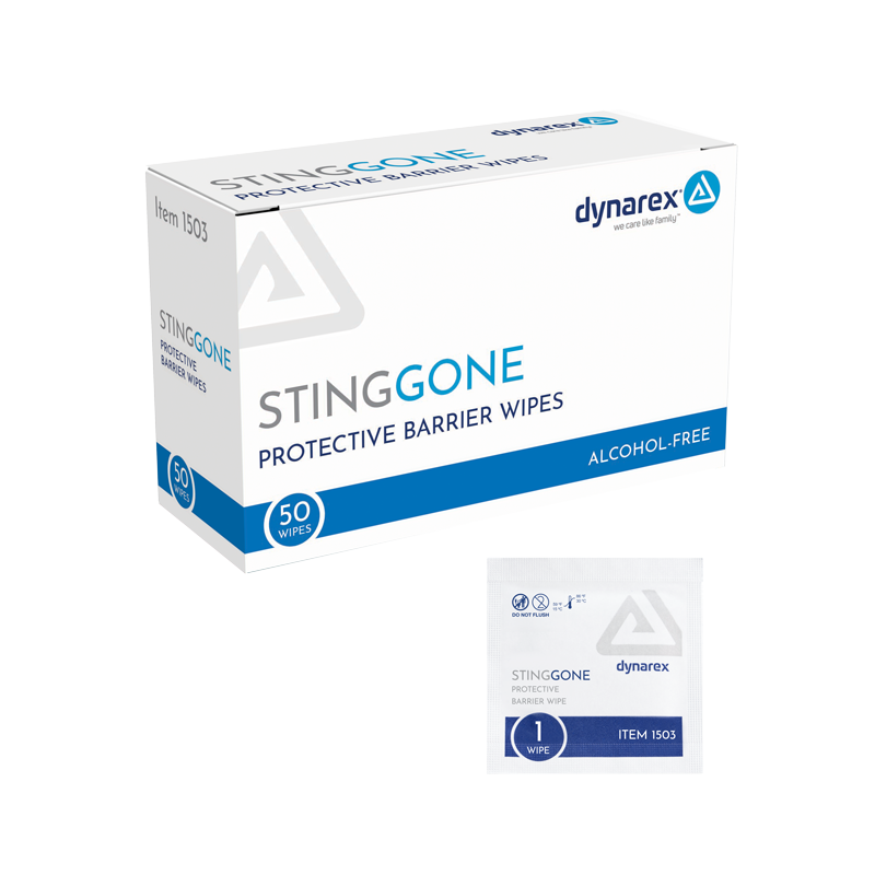 Dynarex-1503 StingGone Protective Barrier Wipes (50/Box 20Box/CS)