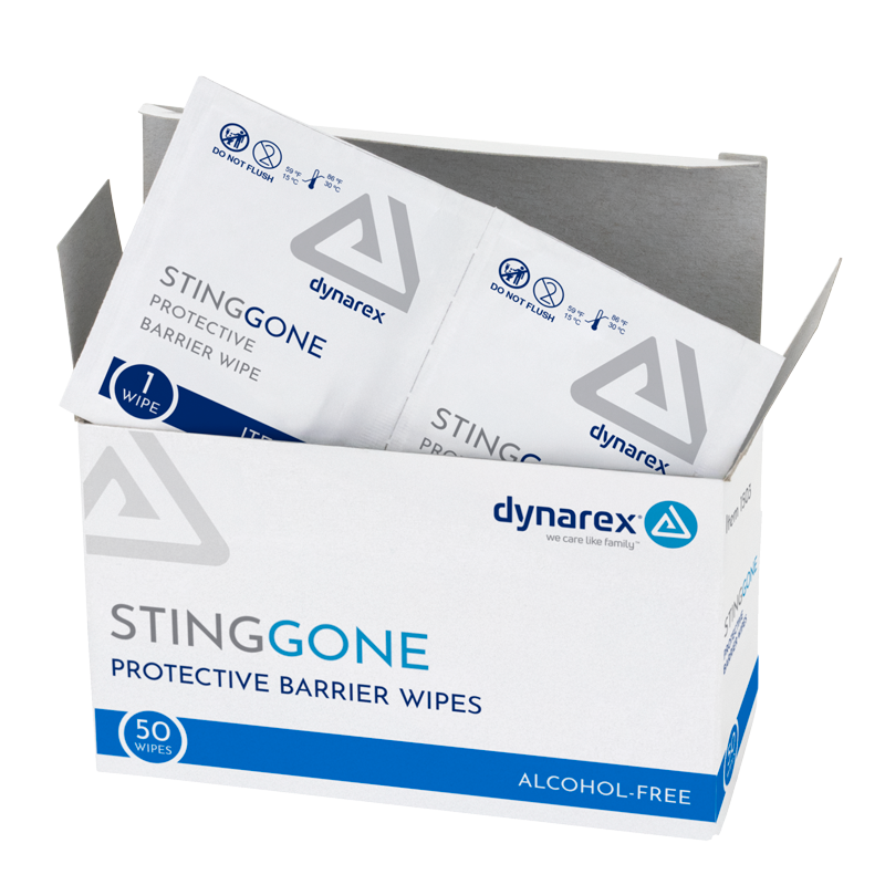 Dynarex-1503 StingGone Protective Barrier Wipes (50/Box 20Box/CS)