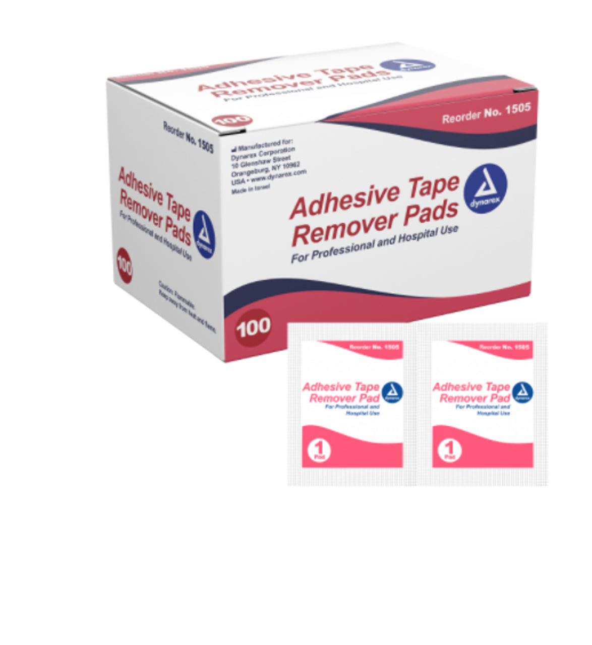 Dynarex-1505 Adhesive Tape Remover Pads