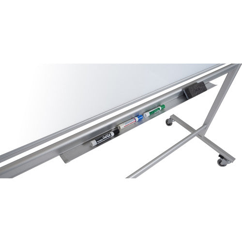 Luxor Double-Sided Mobile Magnetic Glass Dry Erase Marker Board