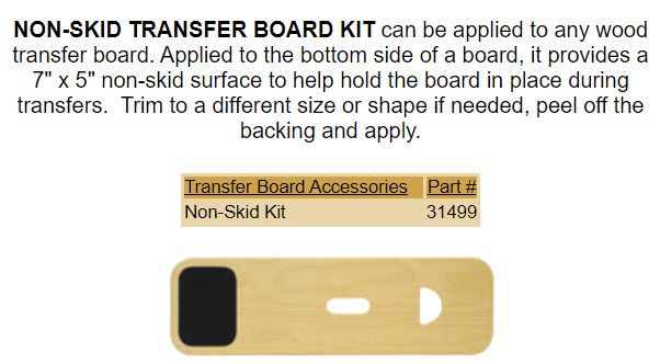 Therafin-Transfer Board, Superslide, Perpendicular Hand Holes