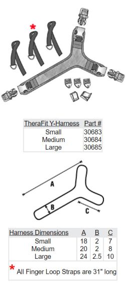 Therafin-Harness, Y-Style, Therafit w/ Hinged Buckles