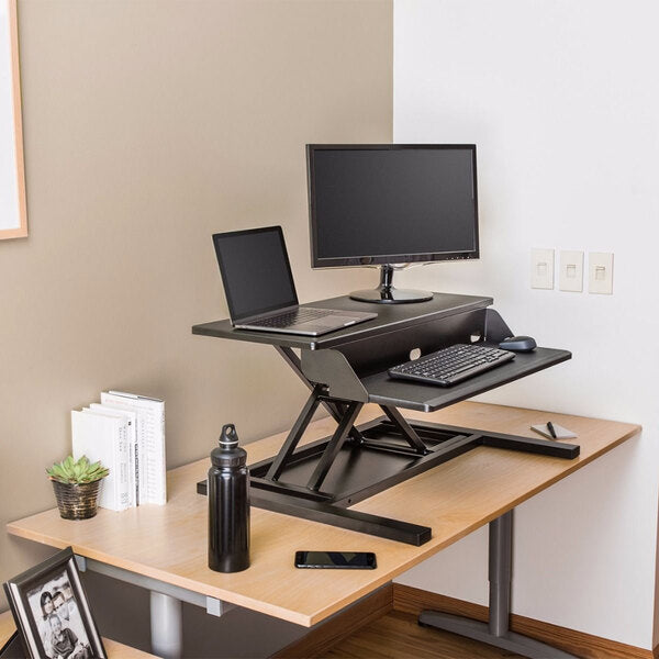 Luxor Two-Tier Pneumatic Standing Desk Converter