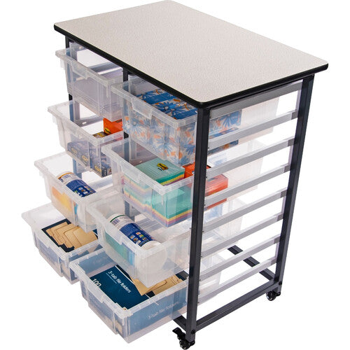 Luxor-MBS-DR-8L-CL Mbs Double Rack w/ 8 Lg Bins - Clear