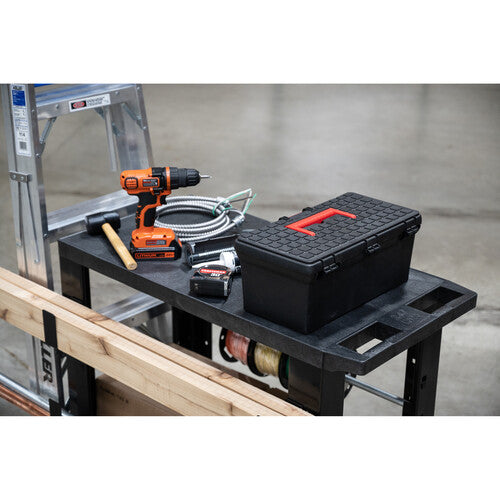 Luxor-EC21-NDUST-B Heavy-Duty Industrial Cart with One Flat Shelf and One Tub Shelf (32 x 18")