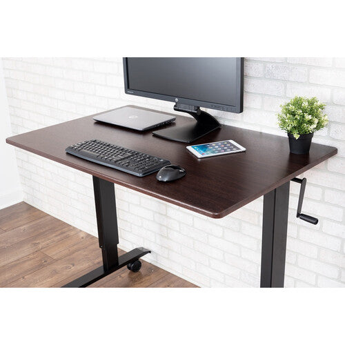 Luxor-STANDCF48-BK/DW 48" Adjustable Standing Desk (Black Frame/Dark Walnut Top)