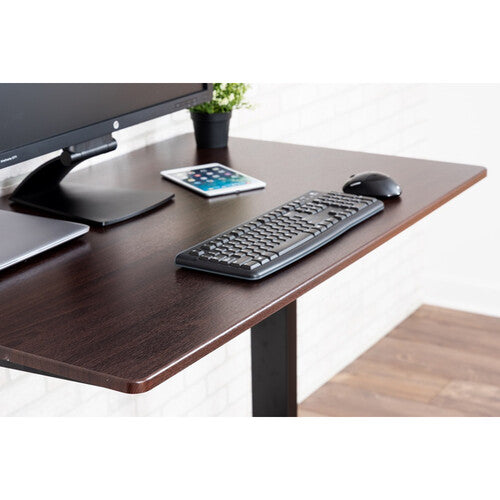 Luxor-STANDCF48-BK/DW 48" Adjustable Standing Desk (Black Frame/Dark Walnut Top)