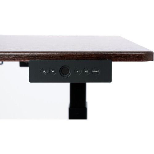 Luxor-STANDE-48-BK/DW 48" Electric Standing Desk (Dark Walnut, Black Frame)