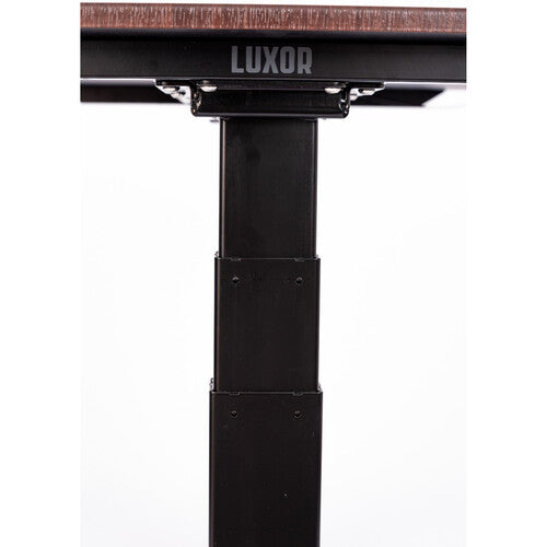 Luxor-STANDE-48-BK/DW 48" Electric Standing Desk (Dark Walnut, Black Frame)
