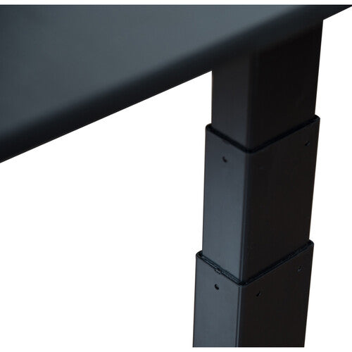 Luxor-STANDE-60-BK/BO 3-Stage Dual Motor Electric Standing Desk (60", Black Oak, Black Frame)