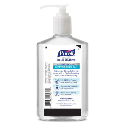Gojo-3698-12 PURELL Advanced Moisturizing 2N1 Hand Sanitizer, 12 fl oz, Pump Bottle (12/cs)