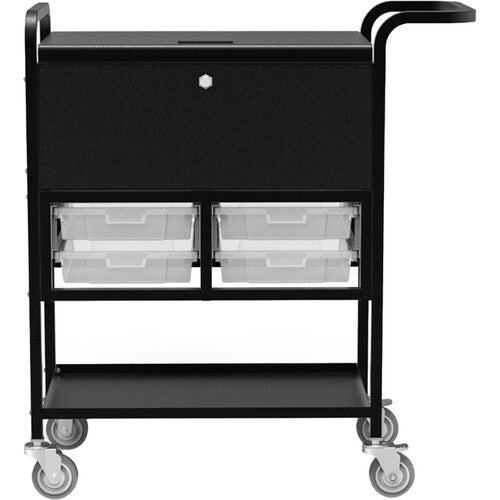 Luxor-UCWS003 File Cart with Locking Cabinet and Storage Bins
