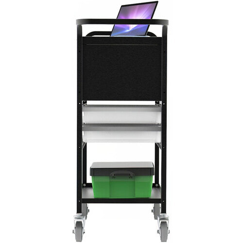 Luxor-UCWS003 File Cart with Locking Cabinet and Storage Bins