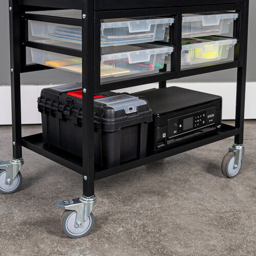 Luxor-UCWS003 File Cart with Locking Cabinet and Storage Bins